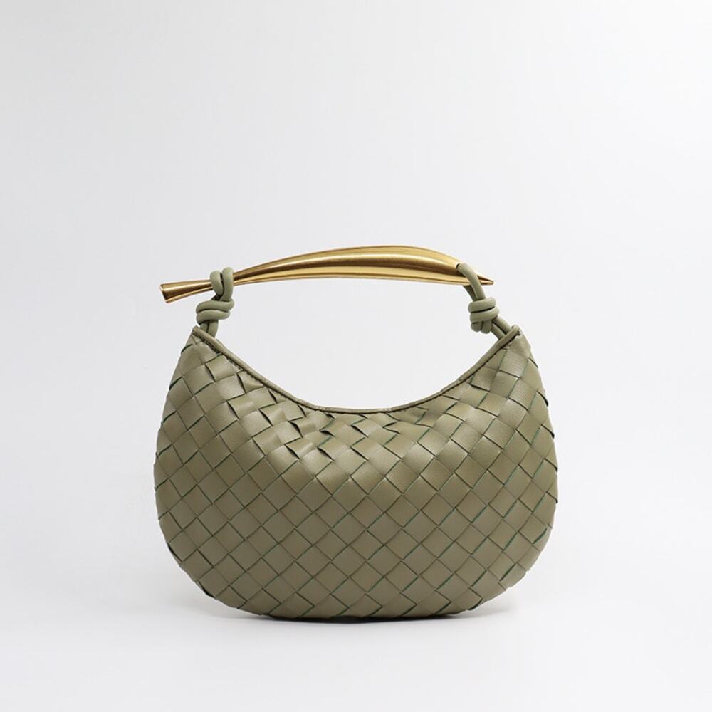 Sardine Leather Purse Venata Weave Cave Green Magnet Clutch Hand Bag NWT Preppy - Picture 1 of 5